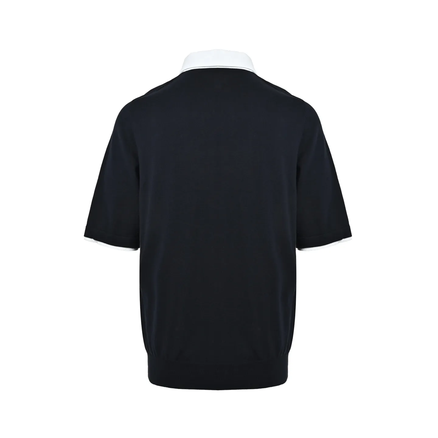 Louis Vuitton/Louis Vuitton white collar button knitted Polo short sleeves